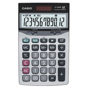 （まとめ） カシオ CASIO 本格実務電卓 12桁 ジャストサイズ JF-120VB-N 1台 【×5セット】
