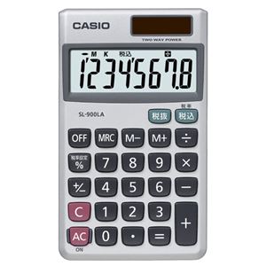 （まとめ） カシオ CASIO 電卓 8桁 手帳サイズ SL-900LA-N 1台 【×5セット】
