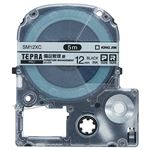 （まとめ） キングジム テプラ PRO テープカートリッジ 備品管理ラベル 12mm 銀／黒文字 SM12XC 1個 【×5セット】
