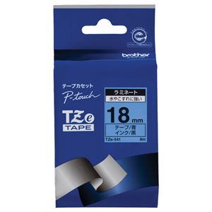 （まとめ） ブラザー BROTHER ピータッチ TZeテープ ラミネートテープ 18mm 青／黒文字 TZE-541 1個 【×6セット】
