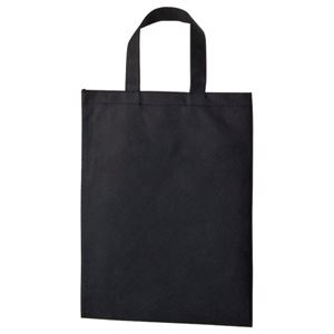 （まとめ） TANOSEE 不織布バッグ A4 マチ無 ヨコ270×タテ350mm ブラック 1パック（10枚） 【×5セット】