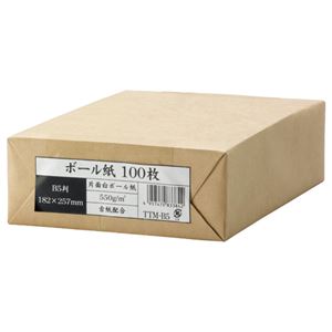 （まとめ） 今村紙工 ボール紙 B5 業務用パック TTM-B5 1パック（100枚） 【×5セット】