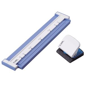（まとめ） カール事務器 ゲージパンチ・ネオ バインダーノート用 26穴（B5）・30穴（A4） 5枚穿孔 ブルー GP-130N-B 1台 【×2セット】