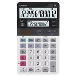 （まとめ） カシオ CASIO ツイン液晶電卓 ミエ2くん 12桁+12桁 ジャストタイプ JV-220W-N 1台 【×2セット】