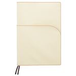 （まとめ） SEF ノートカバー セミB5 ホワイト×グアバ SEFNTCB5WH 1冊 【×4セット】
