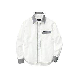 （まとめ） セロリー 長袖シャツ（ユニセックス） 3Lサイズ ホワイト S-63418-3L 1枚 【×2セット】