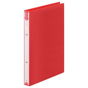 （まとめ） TANOSEE リングファイル（PP表紙） A4タテ 2穴 180枚収容 背幅31mm レッド 1セット（10冊） 【×3セット】