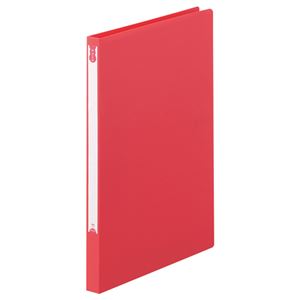 （まとめ） TANOSEE Zファイル（PP表紙） A4タテ 100枚収容 背幅20mm レッド 1セット（10冊） 【×5セット】