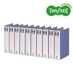 （まとめ）TANOSEE 両開きパイプ式ファイル A4タテ 50mmとじ 青 30冊