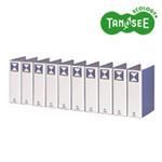 （まとめ）TANOSEE 両開きパイプ式ファイル A4タテ 80mmとじ 青 30冊