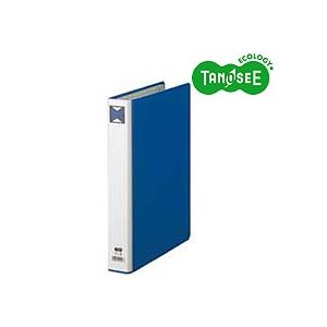 （まとめ）TANOSEE パイプ式ファイル 片開き A4タテ 30mmとじ 青 30冊