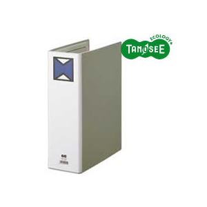 （まとめ）TANOSEE パイプ式ファイル 片開き A4タテ 80mmとじ グレー 30冊