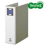 （まとめ）TANOSEE パイプ式ファイル 片開き A4タテ 80mmとじ グレー 30冊