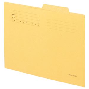 （まとめ） TANOSEE 個別フォルダー A4 イエロー 1セット（100冊：10冊×10パック） 【×2セット】