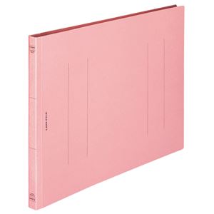 （まとめ） ライオン事務器 フラットファイル（環境） 樹脂押え具 B4ヨコ 150枚収容 背幅18mm ピンク A-506KB4E 1セット（10冊） 【×5セット】