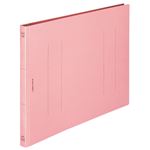 （まとめ） ライオン事務器 フラットファイル（環境） 樹脂押え具 B4ヨコ 150枚収容 背幅18mm ピンク A-506KB4E 1セット（10冊） 【×5セット】