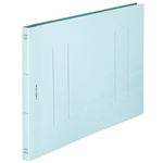 （まとめ） ライオン事務器 フラットファイル（環境） 樹脂押え具 B4ヨコ 150枚収容 背幅18mm 水 A-508KB4E 1セット（10冊） 【×5セット】