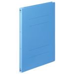 （まとめ） TANOSEE フラットファイル（PP） A4タテ 150枚収容 背幅17mm ブルー 1セット（25冊：5冊×5パック） 【×2セット】