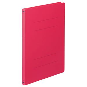 （まとめ） TANOSEE フラットファイル（PP） A4タテ 150枚収容 背幅17mm レッド 1セット（25冊：5冊×5パック） 【×2セット】
