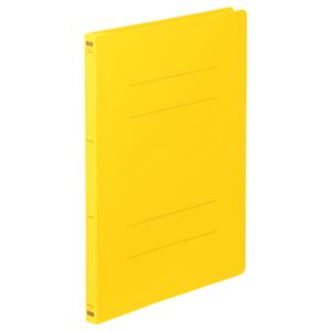 （まとめ） TANOSEE フラットファイル（PP） A4タテ 150枚収容 背幅17mm イエロー 1セット（25冊：5冊×5パック） 【×2セット】