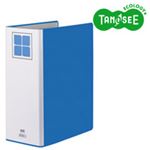 （まとめ）TANOSEE 両開きパイプ式ファイルE A4タテ 100mmとじ 青 30冊
