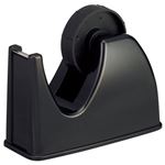 （まとめ） TANOSEE テープカッター台 大巻・小巻両用 黒 1セット（10台） 【×2セット】