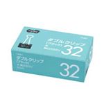 （まとめ） TANOSEE ダブルクリップ 大 口幅32mm ブラック 1セット（300個：10個×30箱） 【×2セット】