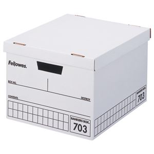 （まとめ） フェローズ バンカーズボックス 703ボックス A4用 内寸W330×D380×H256mm 黒 0970302 1パック（3個） 【×2セット】