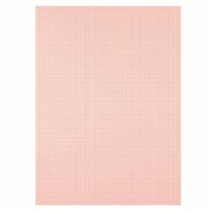 （まとめ） TANOSEE 模造紙（プルタイプ） 本体 788×1085mm 50mm方眼 ピンク 1ケース（20枚） 【×5セット】