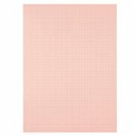 （まとめ） TANOSEE 模造紙（プルタイプ） 本体 788×1085mm 50mm方眼 ピンク 1ケース（20枚） 【×5セット】