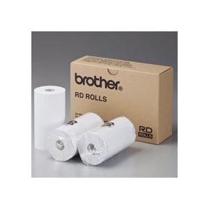 （まとめ） ブラザー BROTHER RDロール レシート用紙 幅102mm×長さ29.3m 直径58mm RD-M01J5 1パック（3ロール） 【×2セット】