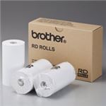 （まとめ） ブラザー BROTHER RDロール レシート用紙 幅102mm×長さ29.3m 直径58mm RD-M01J5 1パック（3ロール） 【×2セット】