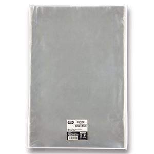 （まとめ） TANOSEE OPP袋 フラット 300×450mm 1パック（100枚） 【×5セット】