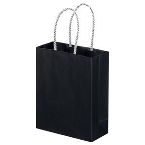 （まとめ） スーパーバッグ ライナー手提げ袋 小 ヨコ165×タテ200×マチ幅75mm 黒 0998900100 1パック（10枚） 【×4セット】