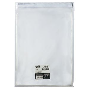 （まとめ） TANOSEE OPP袋 フタ・テープ付 角2 240×330+40mm 1パック（100枚） 【×5セット】