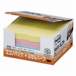 （まとめ） 3M ポストイット エコノパック ふせんハーフ 再生紙 75×12.5mm 混色 5601-K20 1パック（24冊） 【×4セット】