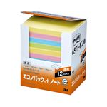 （まとめ） 3M ポストイット エコノパック ノート 再生紙 75×100mm 混色 6571-K20 1パック（12冊） 【×2セット】