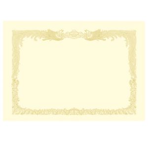 （まとめ） タカ印 OA対応賞状用紙 厚口 クリーム B4 タテ書用 10-1277 1パック（10枚） 【×4セット】