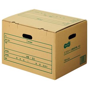 （まとめ） TANOSEE 文書保存箱 B4・A3用 内寸：W455×D396×H327mm 1パック（10個） 【×2セット】