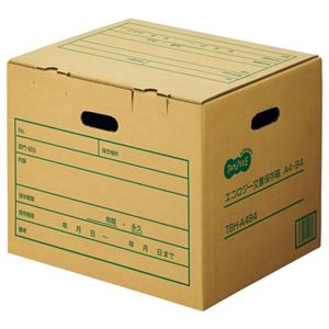 （まとめ） TANOSEE 文書保存箱 A4・B4用 内寸：W395×D326×H304mm 1パック（10個） 【×2セット】