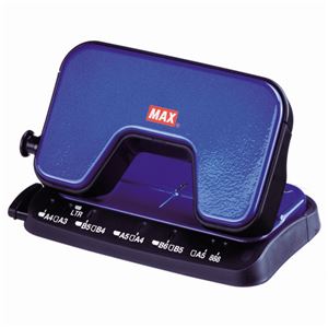 （まとめ） マックス 中空刃 軽あけパンチ スクーバ 15枚穿孔 ブルー DP-15T／B 1台 【×10セット】