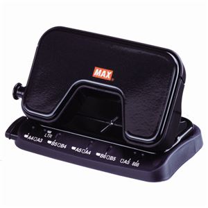 （まとめ） マックス 中空刃 軽あけパンチ スクーバ 15枚穿孔 ブラック DP-15T／K 1台 【×10セット】