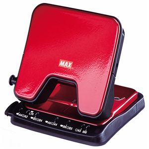 （まとめ） マックス 中空刃 軽あけパンチ スクーバ 35枚穿孔 レッド DP-35T／R 1台 【×3セット】