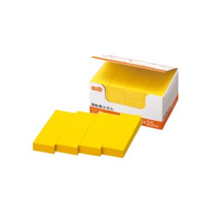 （まとめ） TANOSEE 強粘着ふせん 75×25mm イエロー 1セット（60冊：20冊×3パック） 【×2セット】