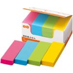（まとめ） TANOSEE 強粘着ふせん 75×25mm 4色 1セット（60冊：20冊×3パック） 【×2セット】