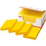 （まとめ） TANOSEE 強粘着ふせん 75×50mm イエロー 1セット（30冊：10冊×3パック） 【×2セット】