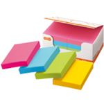 （まとめ） TANOSEE 強粘着ふせん 75×50mm 4色 1セット（30冊：10冊×3パック） 【×2セット】