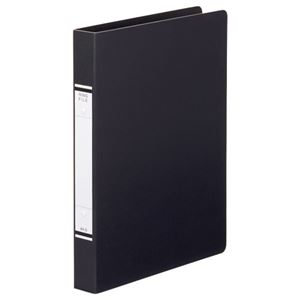 （まとめ） TANOSEE Oリングファイル（紙表紙） A4タテ 2穴 220枚収容 背幅36mm 黒 1セット（10冊） 【×3セット】