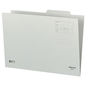 （まとめ） コクヨ 個別フォルダー（カラー） B4 グレー B4-IFM 1セット（10冊） 【×5セット】