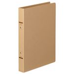 （まとめ） TANOSEE Oリングファイル（紙表紙） A4タテ 2穴 220枚収容 背幅36mm クラフト 1セット（10冊） 【×3セット】